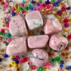 Rhodonite (pardonner et guérir vos blessures) pierres roulées [mes jolis cristaux]