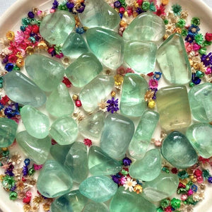 Fluorite verte (concentration / créativité) pierres roulées [mes jolis cristaux]