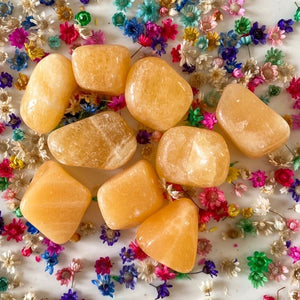 Calcite orange (joie / confiance) pierres roulées [mes jolis cristaux]