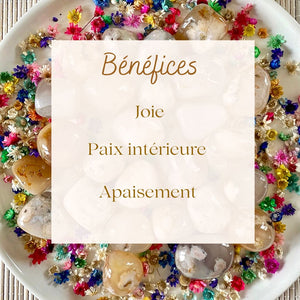 Agate Fleurs de cerisiers (joie / paix intérieure) pierres roulées [mes jolis cristaux]